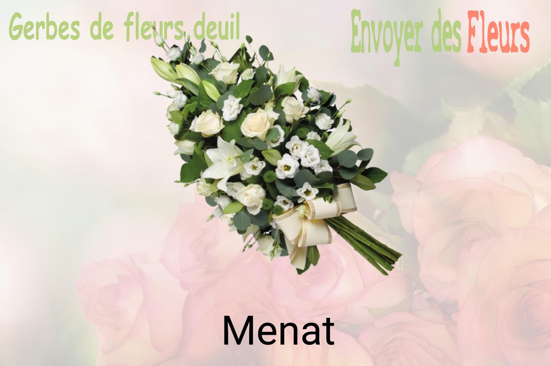 Gerbe de fleurs de deuil livrée à Menat